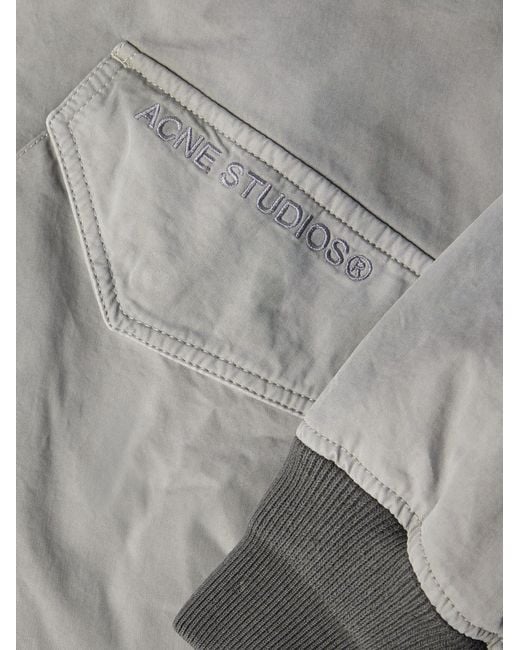 Acne Gray Orlinga Cotton-Twill Bomber Jacket for men