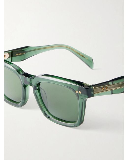 Dita Eyewear Green Monolix Square-Frame Acetate Sunglasses for men