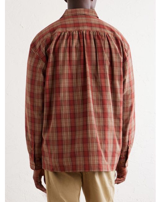 FRIZMWORKS Brown Checked Cotton Shirt for men