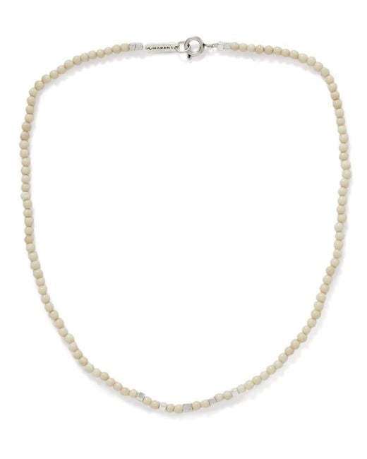 Isabel Marant White Snowstone Silver-tone And Riverstone Necklace for men