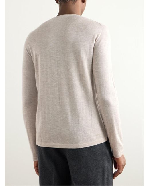 Saman Amel Natural Slim-Fit Cashmere And Silk-Blend T-Shirt for men