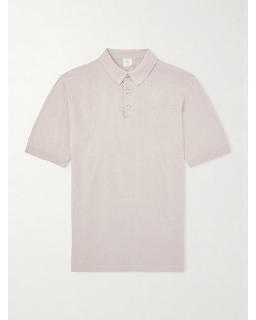 Eleventy White Cotton Polo Shirt for men