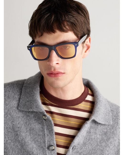 Oliver Peoples Blue Oliver Sun Square-frame Acetate Sunglasses for men
