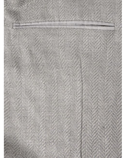 Ralph Lauren Gray Kent Herringbone Linen for men
