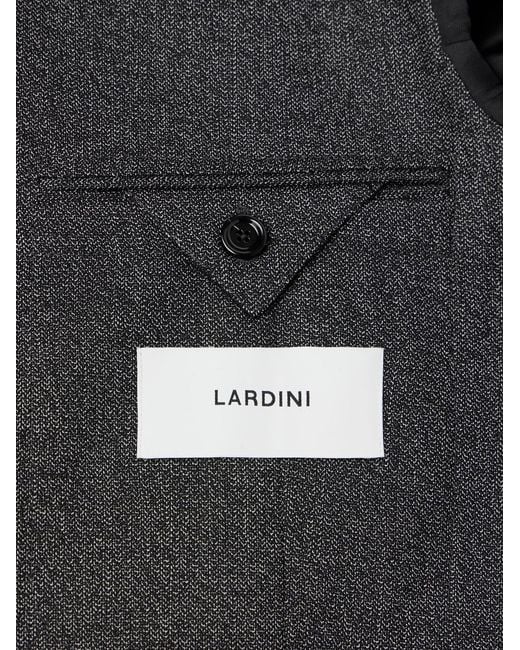 Lardini Black Double-Breasted Wool Blazer for men