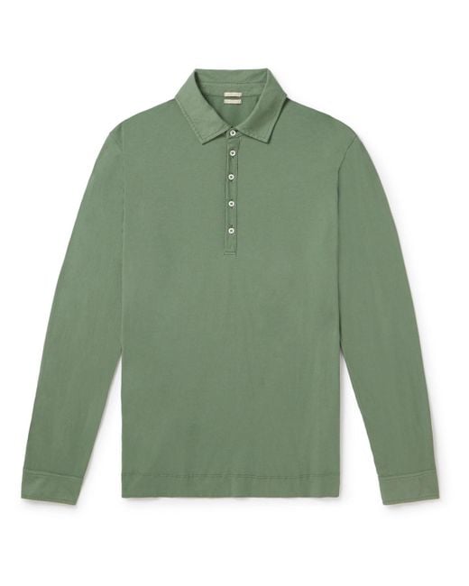 Massimo Alba Green Ischia Cotton-jersey Polo Shirt for men
