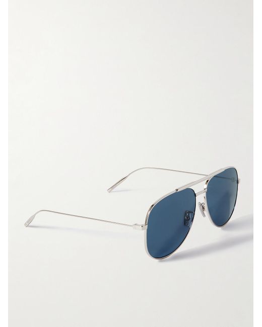 Givenchy Blue Gv Speed Aviator-style Silver-tone Sunglasses for men