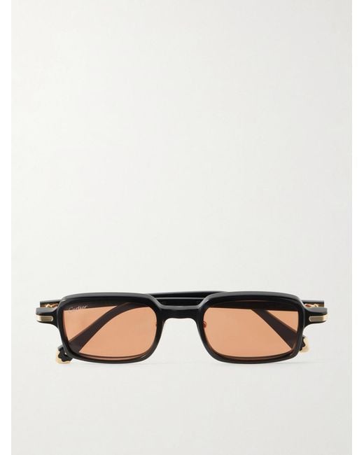 Cartier Black Godron De Cartier Square-frame Acetate Sunglasses for men