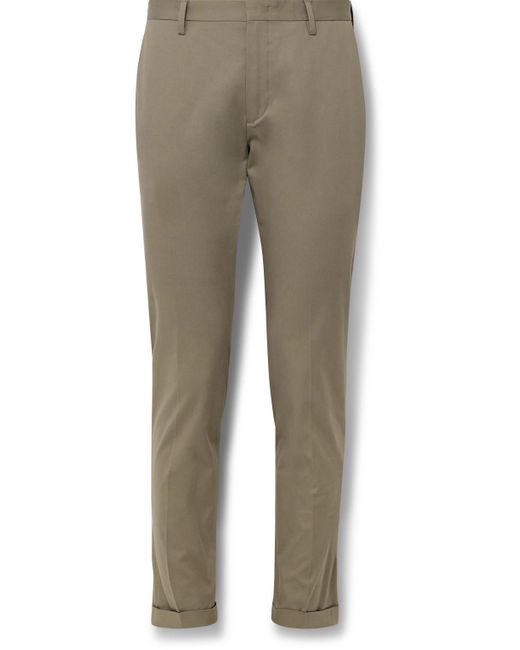 Paul Smith Natural Slim-fit Cotton-blend Twill Trousers for men