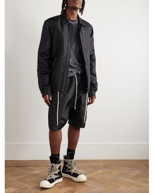 Shorts Cargo A Gamba Dritta di Rick Owens in Black da Uomo