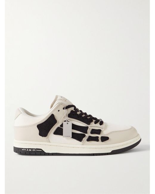Amiri White Skel Brand-appliqué Leather Low-top Trainers for men