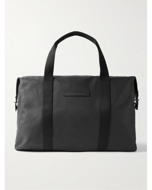 Horizn Studios SoFo L Weekender aus Canvas mit Lederbesatz und Ripsband in Black für Herren