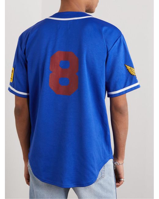 GALLERY DEPT. Blue Echo Park Appliquéd Logo-print Mesh Shirt for men