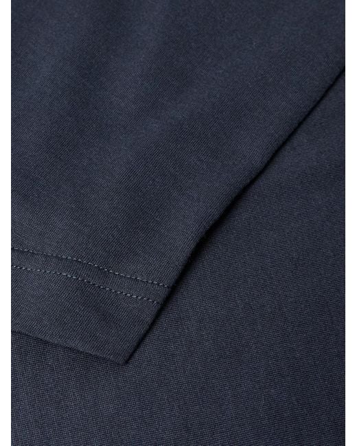 Loro Piana Blue Slim-Fit Silk And Cotton-Blend Jersey T-Shirt for men