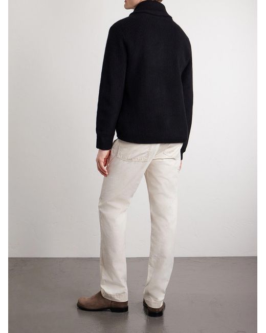 RRL Blue Shawl-Collar Cashmere Cardigan for men