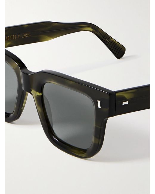 Mr P. Black Cubitts Plender D-frame Acetate Sunglasses for men
