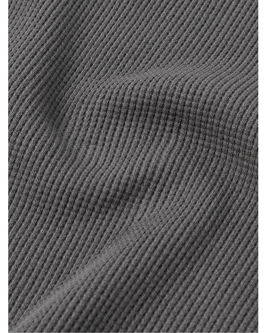 Canotta in jersey di cotone punto waffle con logo applicato di Acne in Gray da Uomo