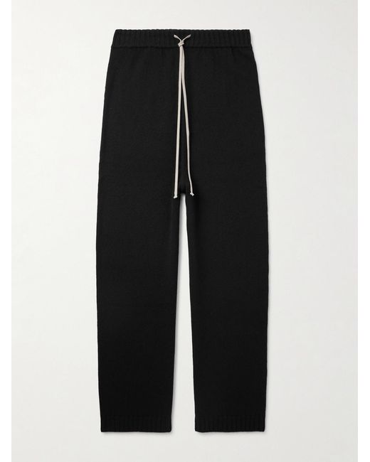 Rick Owens Black Las Palmas Straight-leg Cashmere Sweatpants for men