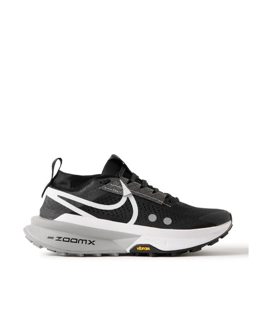 Nike Black Zegama 2 Stretch-Jersey And Rubber-Trimmed Mesh Trail Running Sneakers for men