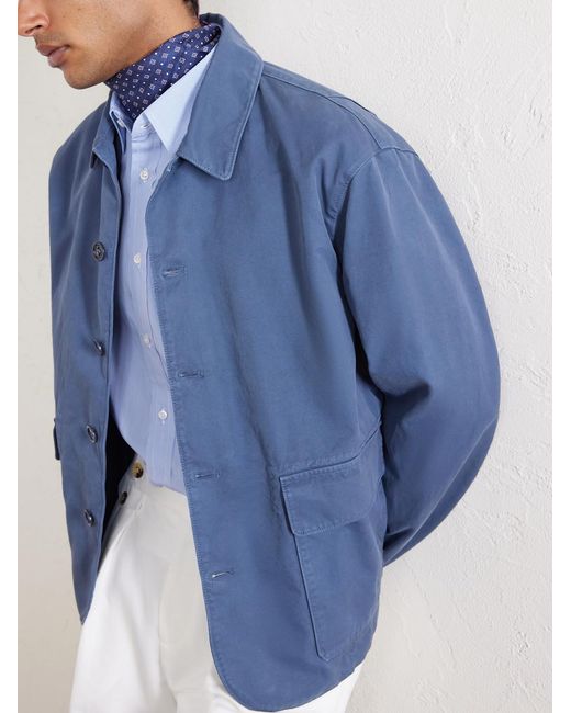 Valstar Blue Cotton-Canvas Field Jacket for men