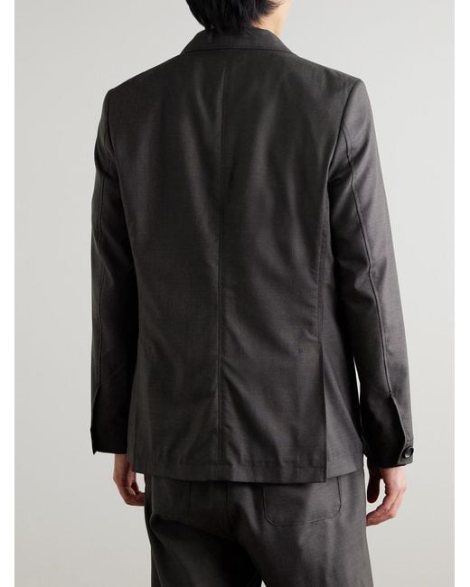 Oliver Spencer Black Miro Double-Breasted Suit Jacket for men