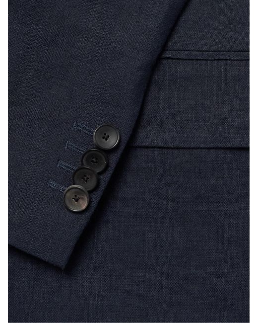 Regular-Fit Linen Suit Jacket di Mr P. in Blue da Uomo