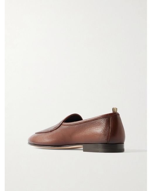 Officine Creative Brown Oliver 006 Deerskin Loafers for men
