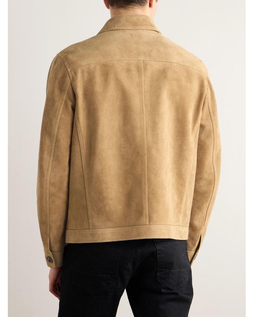 Tom Ford Natural Heathered Suede Jacket for men