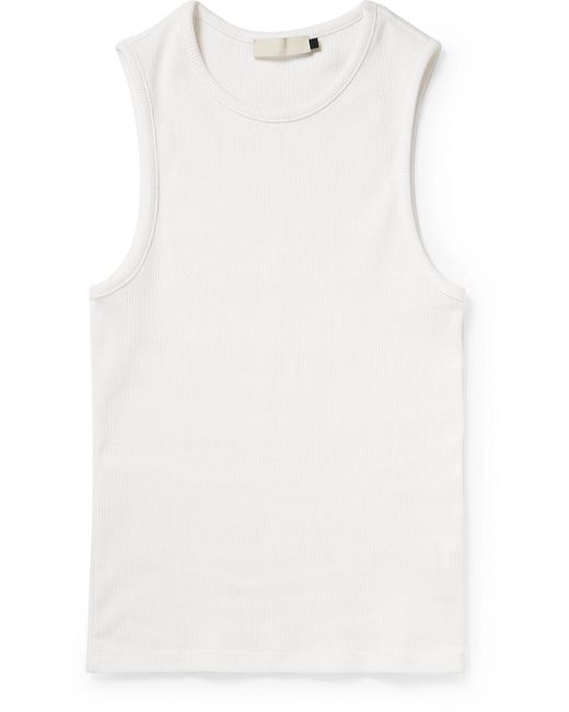 Amomento White Slim-fit Ribbed Stretch-jersey Tank Top for men
