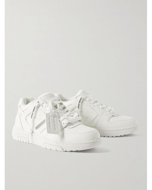 Off-White c/o Virgil Abloh Natural Out Of Office Leather Sneakers for men