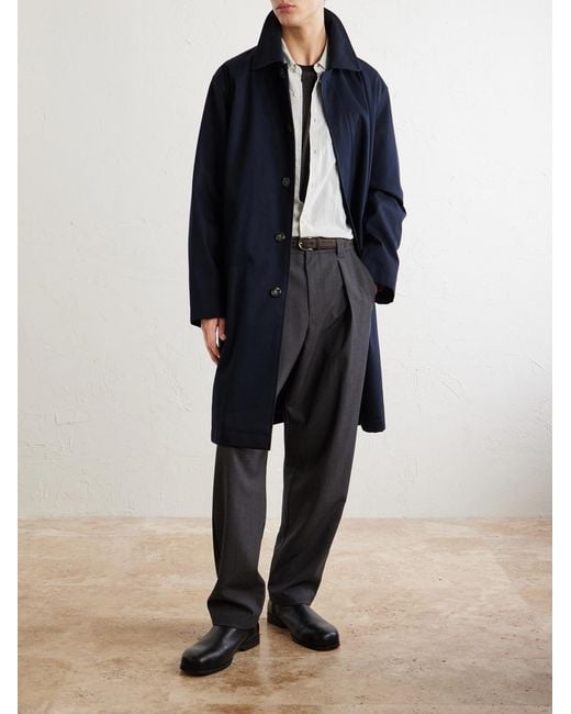 A.P.C. Blue Mac Duras Cotton Mac Coat for men