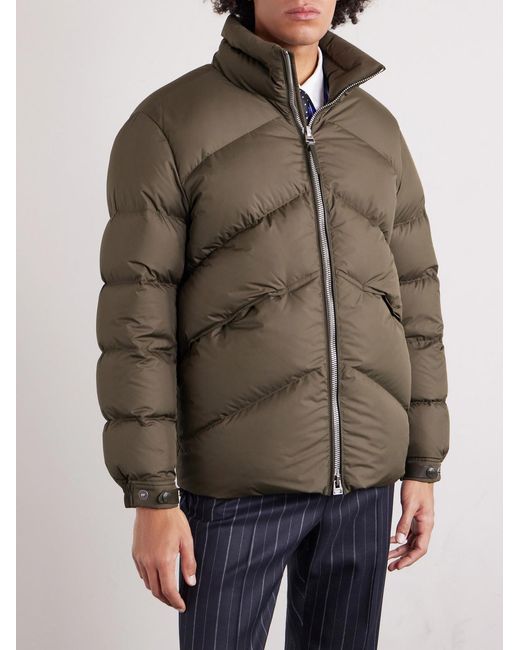 Tom Ford Green Padded Quilted Shell Jacket for men