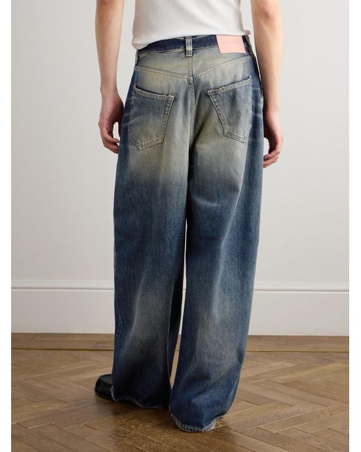 Acne Blue Wide-Leg Distressed Jeans for men