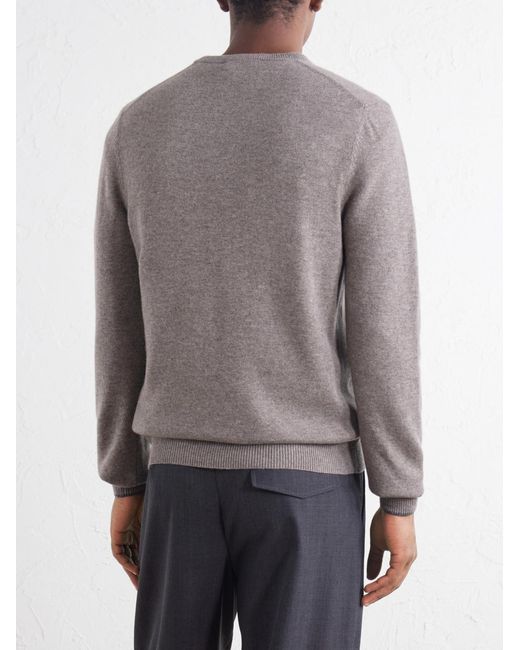 Sease Gray Cashmere Sweater for men