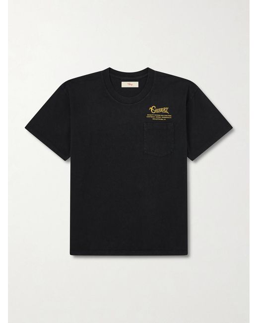 CHERRY LA Black Best Of The Breed Printed Cotton-jersey T-shirt for men