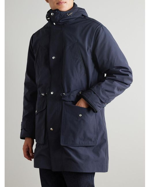 Mr P. Blue Shell Hooded Parka for men