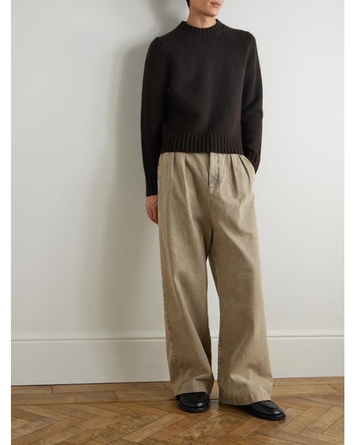 Studio Nicholson Black Merino Wool And Yak-blend Sweater for men