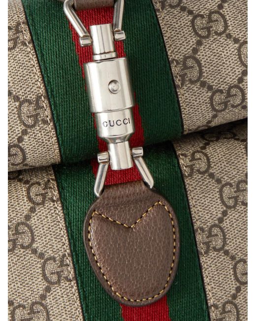 Gucci Jackie 1961 Rucksack aus beschichtetem Canvas mit Logomuster in Brown für Herren