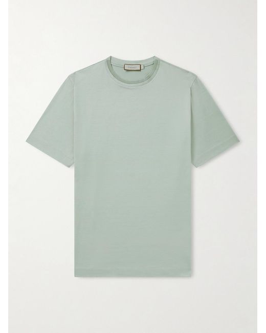 Canali Green Cotton-jersey T-shirt for men