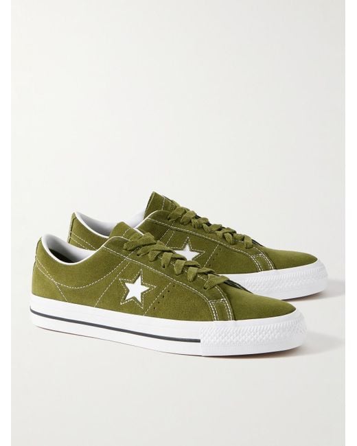Converse One Star Suede Low-top Trainers 9. in Green for Men | Lyst UK