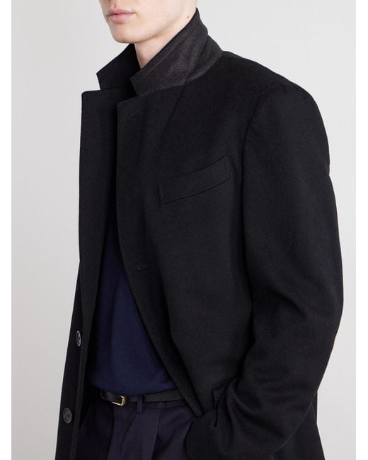 Caruso Blue Aida Wool Coat for men