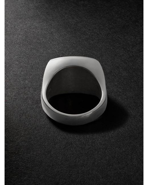 Jacquie Aiche Black Sterling Silver Multi-stone Ring for men