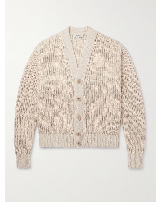 Lemaire Natural Ribbed Cotton Cardigan for men