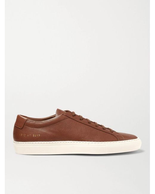 Common Projects Brown Original Achilles Full-grain Leather Sneakers for men
