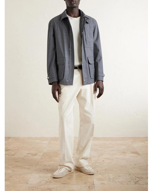 Brunello Cucinelli Gray Virgin Wool Field Jacket for men