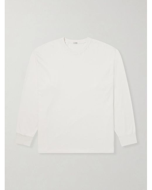 A.PRESSE White Cotton And Cashmere-Blend T-Shirt for men