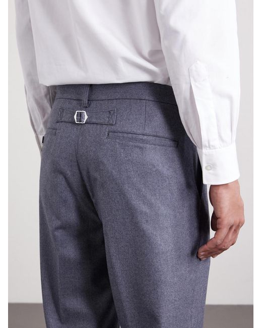 Beams Plus Gray Ivy Cropped Tapered Brushed Wool-blend Twill Suit Trousers for men