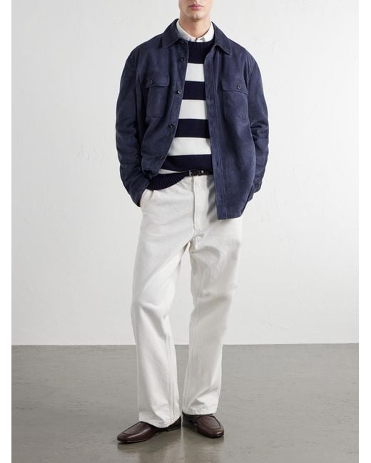 Ralph Lauren Blue Calloway Suede Jacket for men