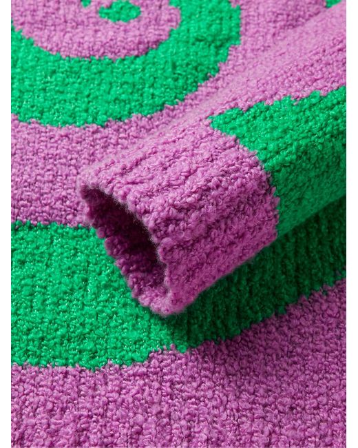 The Elder Statesman Pink Cashmere And Silk-Blend Bouclé Sweater for men