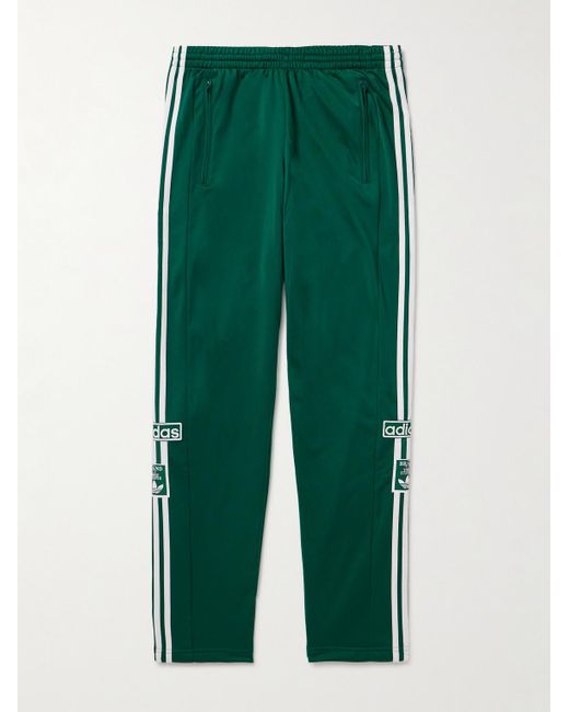 Adidas Originals Gerade geschnittene Jogginghose aus Jersey mit Streifen und Logostickerei in Green für Herren